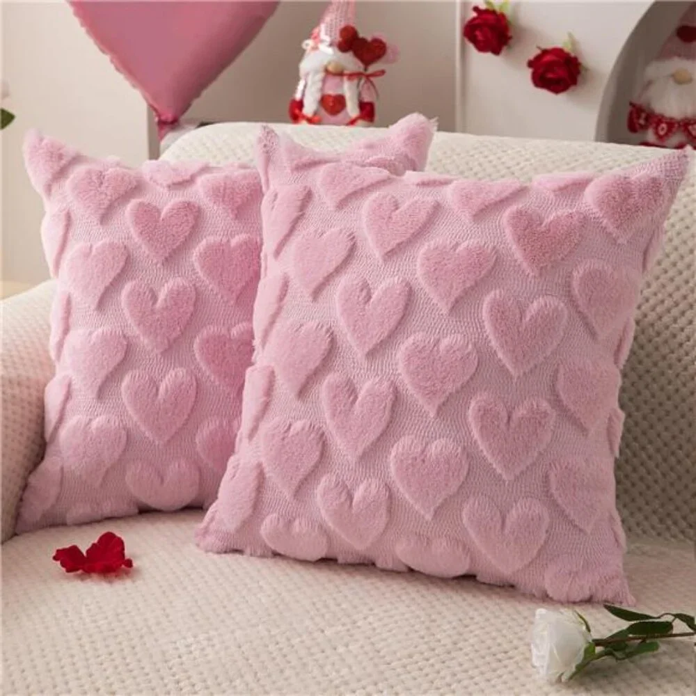 Lovely Valentines Pillow Covers 18x18 inch Set of 2 Valentines Day Decoration